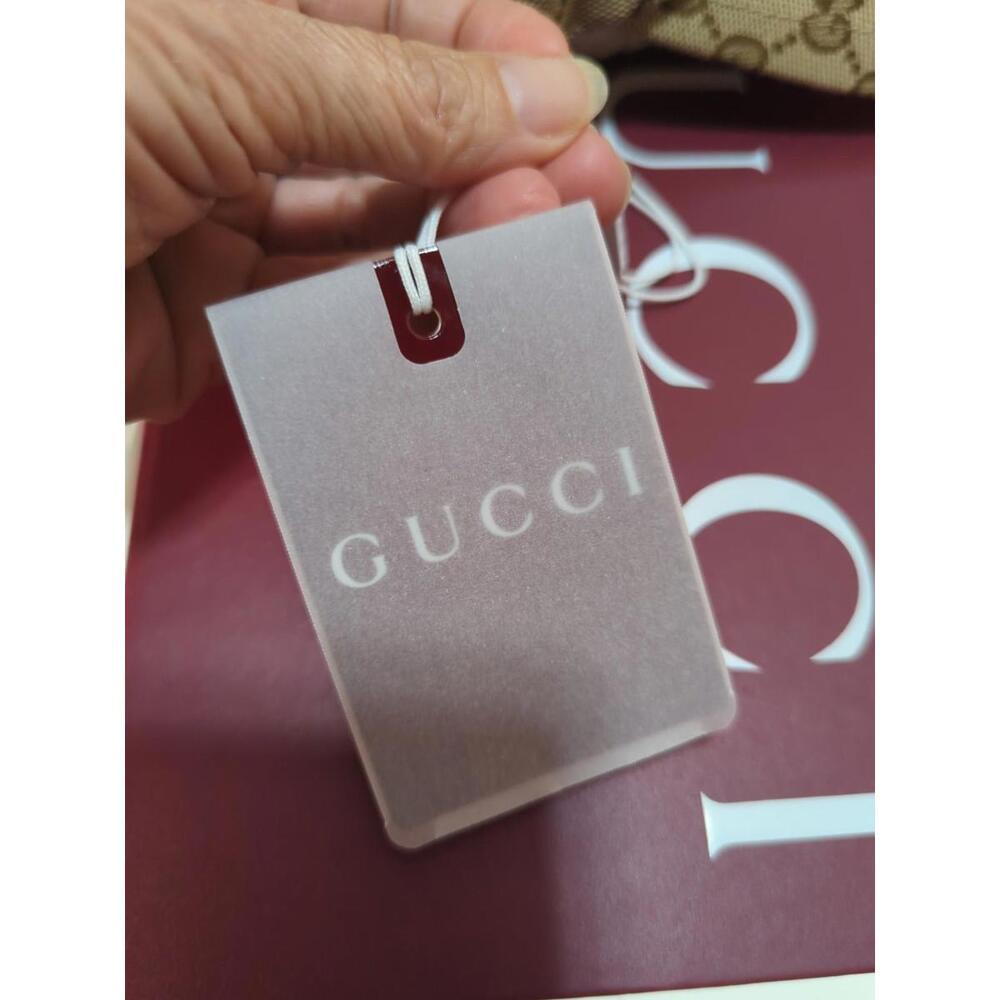 NWT! GUCCI Original GG Beige & Ebony canvas baseball hat with Web Stripe Size M - Picture 12 of 16